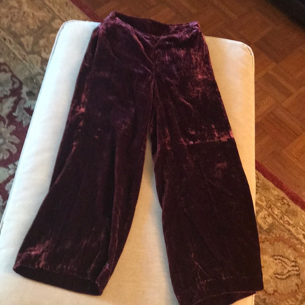 MADEWELL VELVET HUSTON PANTS BURGUNDY SZ XS - Picture 2 of 4